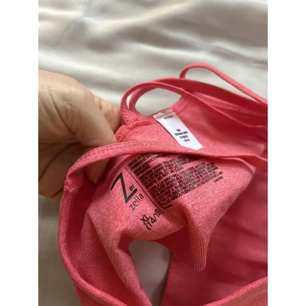 NEW Zella Pink Coral Bra size 14/16